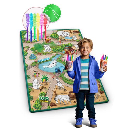 Ricokids model RK-344 XXL podloga za bojanje + flomasteri GRATIS 120 x 90 x 0,3 cm slika 4