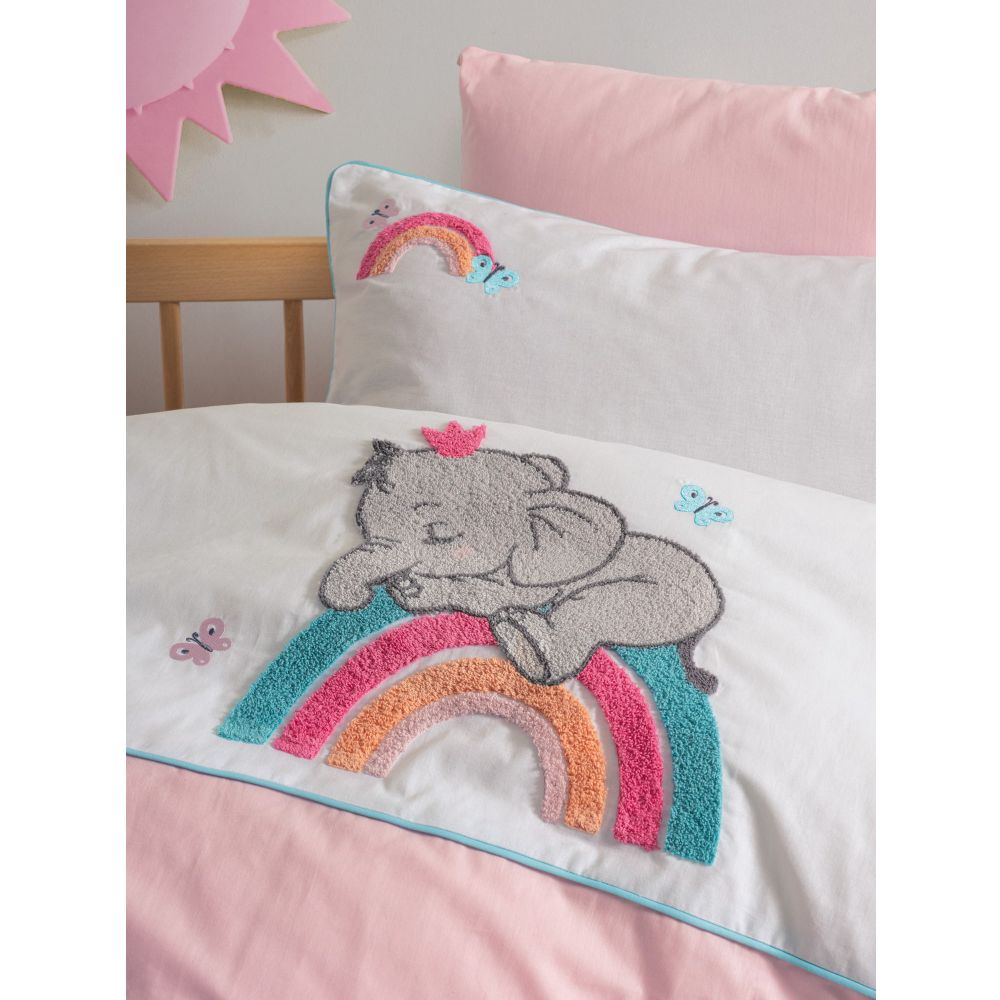 Lucky - Set prekrivača za bebe Pink White Ranforce slika 2