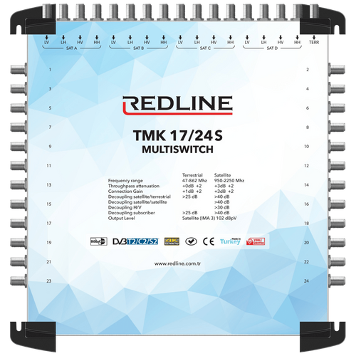 REDLINE Multišalter 4 satelita na 24 utičnica - TMK 17/24S slika 1