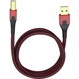 USB 2.0  [1x muški konektor USB 2.0 tipa a - 1x muški konektor USB 2.0 tipa b] 7.50 m crvena/crna pozlaćeni kontakti Oehlbach USB Evolution B
