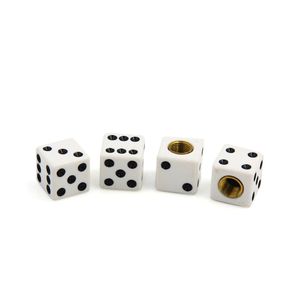 Kapice za ventil kockice bijele (crne tačkice) 4/1