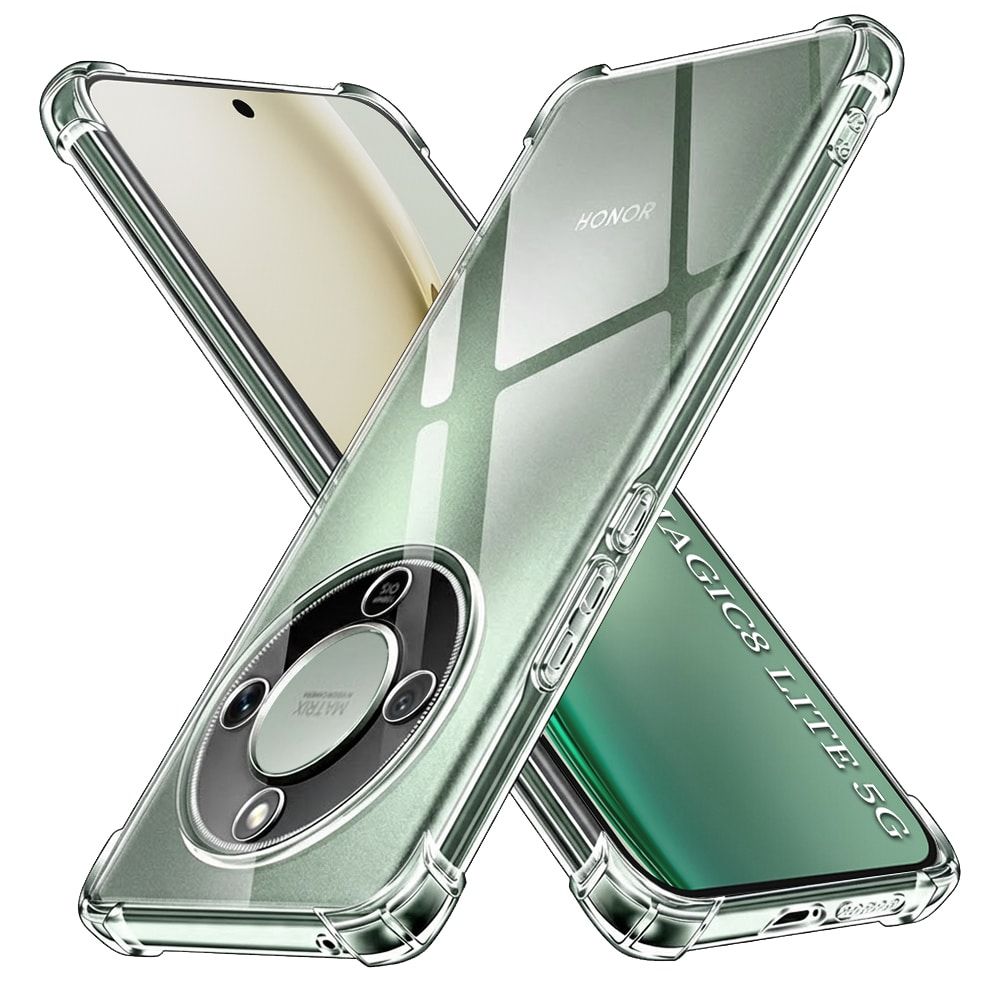 Techsuit Shockproof Clear Silicone prozirna maskica otporna na udarce za Honor Magic8 Lite slika 1