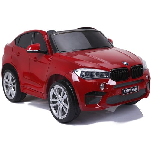 Licencirani BMW X6 M crveni lakirani - dvosjed - auto na akumulator slika 1