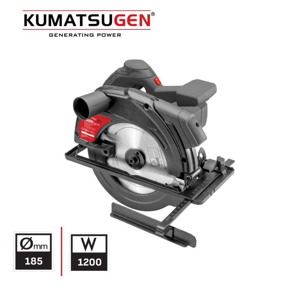 Kumatsugen KSD285 kružna pila cirkular, 1200W, fi 185mm, laser slika 1
