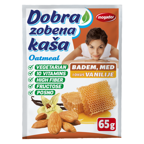 Dobra zobena kaša 65g s bademima,medom i vanilija slika 1