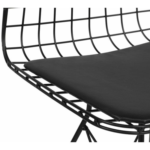 Woody Fashion Set stolica (2 komada), Crno, 2'Li Minderli Metal Tel Sandalye slika 6