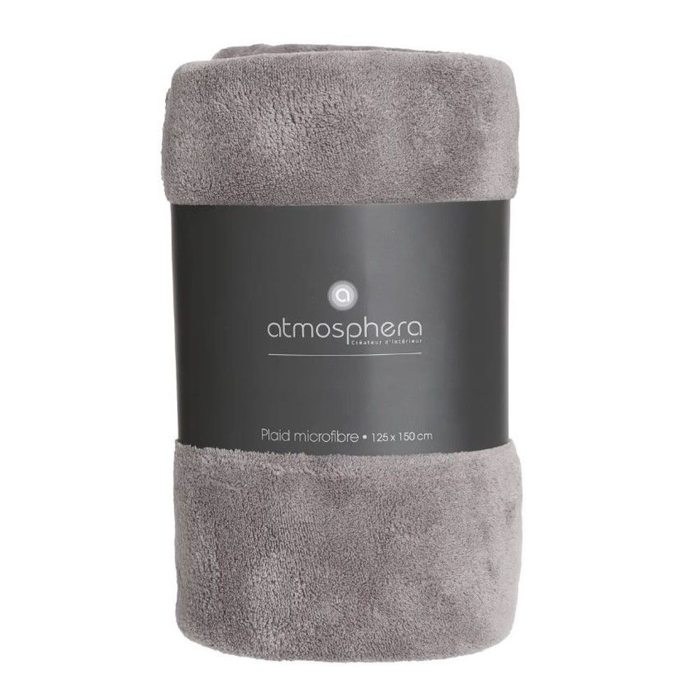 ATMOSPHERA deka mikrofiber - siva - 125x150 cm slika 3