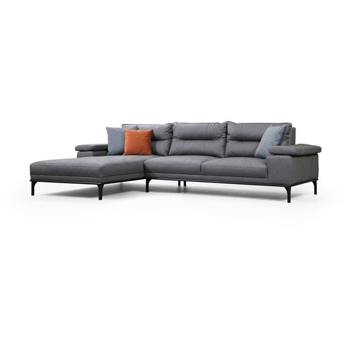 Atelier Del Sofa Kutna garnitura, Sivo, Hollywood Corner Left - Grey slika 10