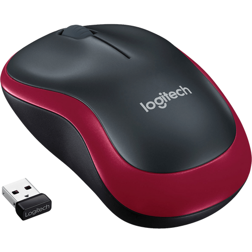 Logitech Miš bežični, 2.4 GHz, 1000 dpi, USB nano, Red - M185 slika 1