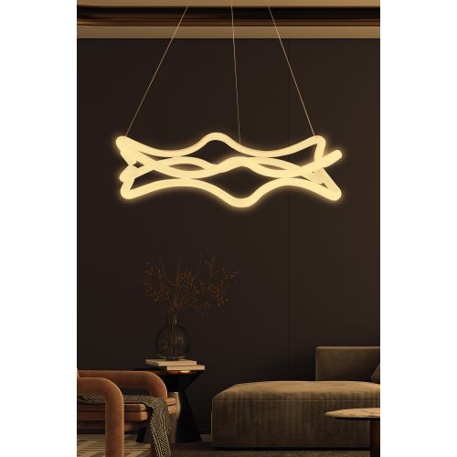 Jades White - Yellow Light White Chandelier slika 1