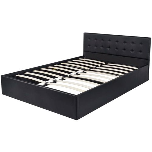 Okvir za krevet od umjetne kože sa prostorom za pohranu crni 140 x 200 cm slika 12