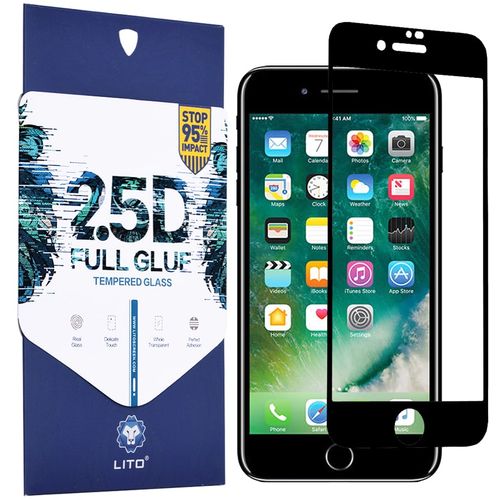 Lito - 2.5D FullGlue Glass zaštitno staklo za iPhone 7 Plus / 8 Plus - crno slika 1