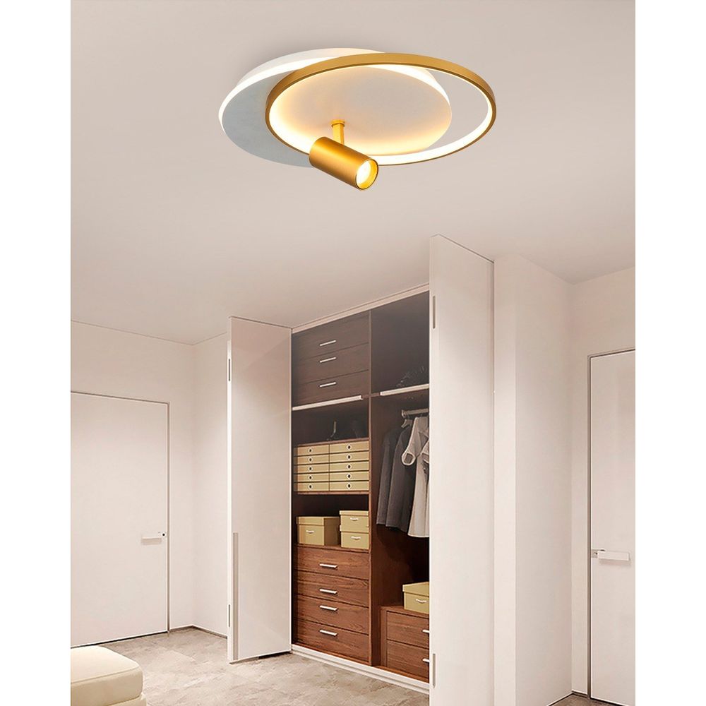 Lampa na zidu 4156-3-01 u bijeloj i zlatnoj boji slika 1