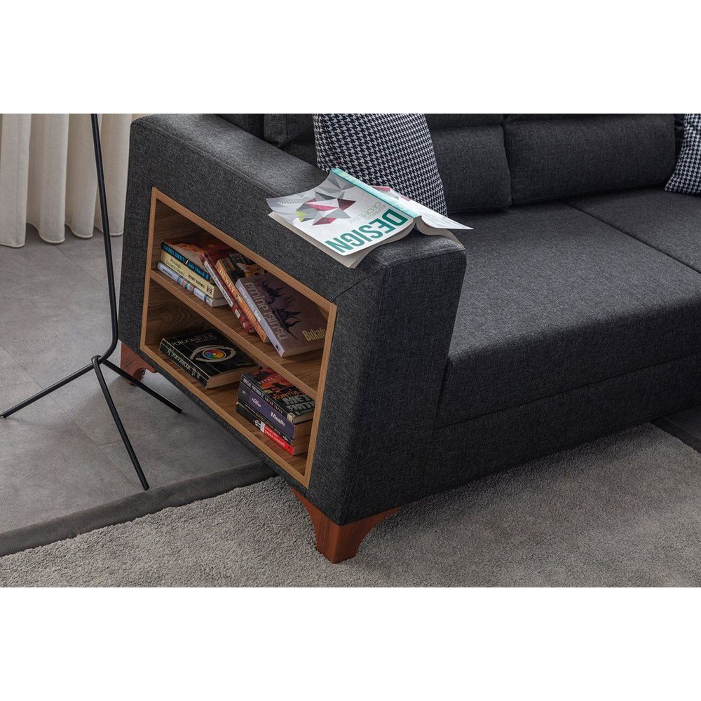 Ugaona Sofa Tloft lijevi - boja: antracit slika 7