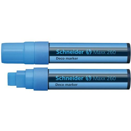 Flomaster Schneider, Deco Marker Maxx 260, tekuća kreda,  2-15 mm, plavi slika 2