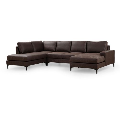 Atelier Del Sofa Kutna garnitura, Smeđa, Porto Corner (EOT-C-02-CHL) - Brown slika 8