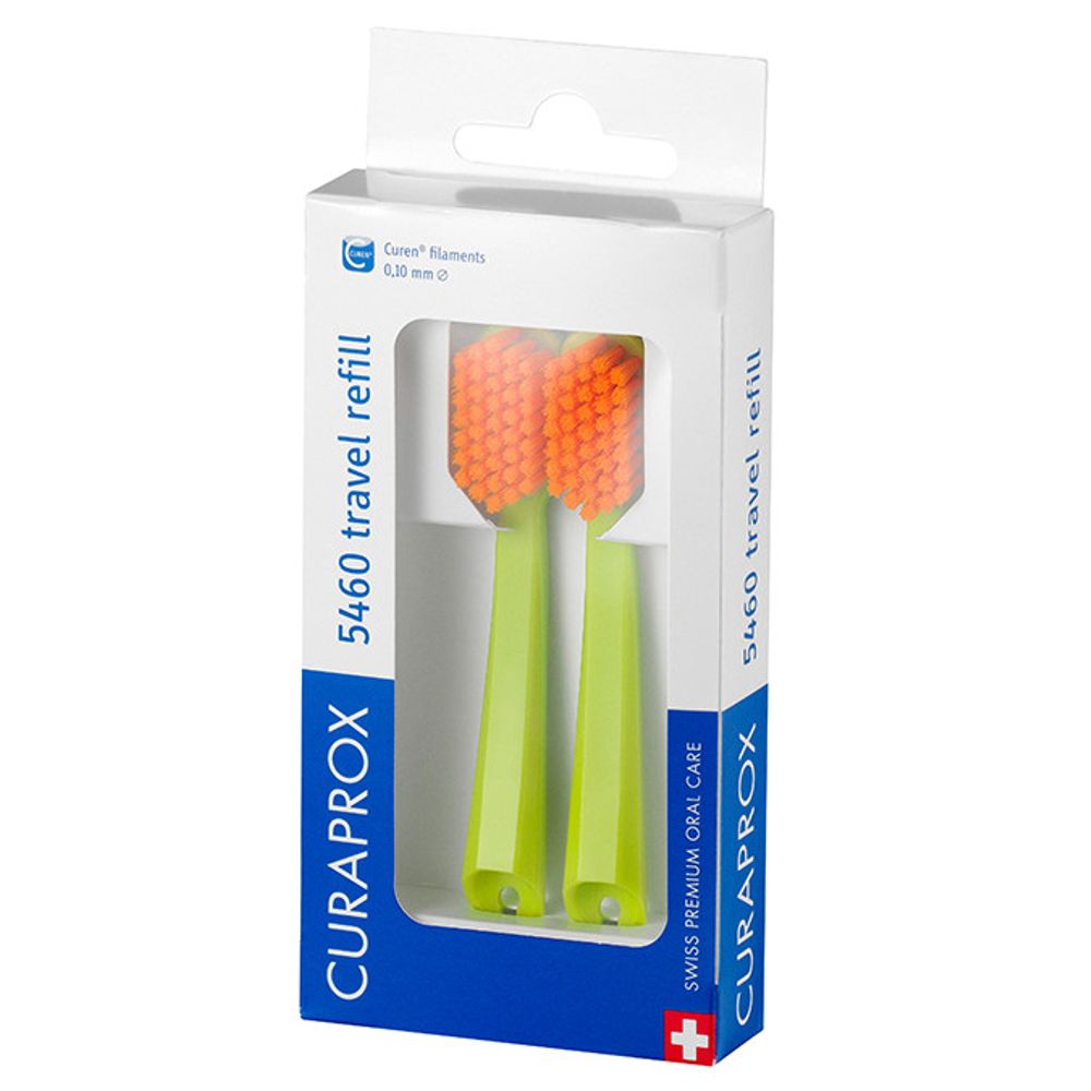 Curaprox Nastavak CS 5460 Ultra Soft 2kom - Nastavak za četkicu putnog seta, Zeleni slika 2