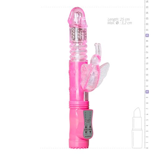 Rabbit vibrator Easytoys Butterfly - roza slika 6