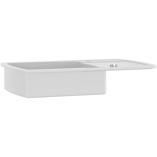 Granitni kuhinjski sudoper s jednom kadicom bijeli slika 20