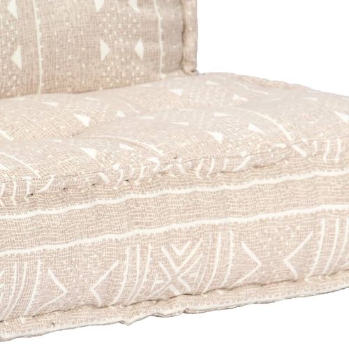 283794 Pouffe 100x100x20 cm Beige Fabric slika 17