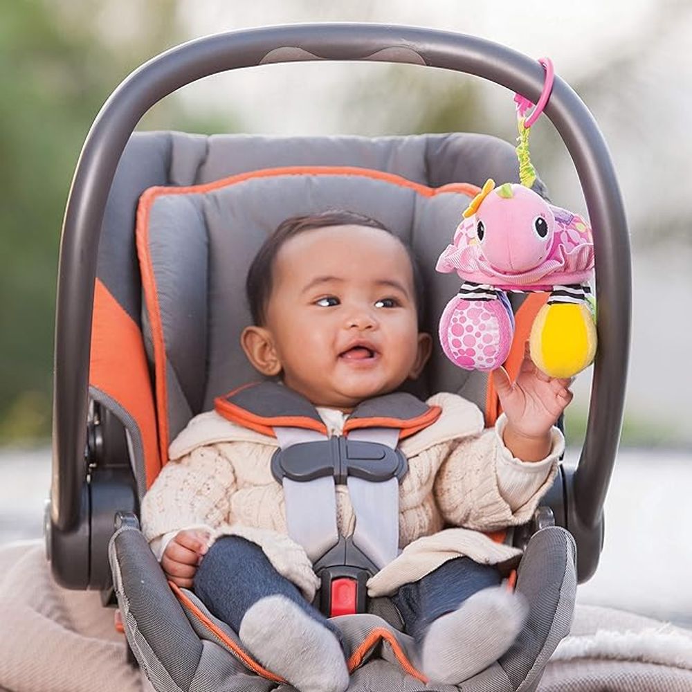 Infantino 005053 Plišana igračka Kornjača sa ogledalom, Roza slika 5
