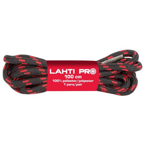 LAHTI PRO vezice okrugle za obuću crne-crvene 150cm l9040150 slika 1