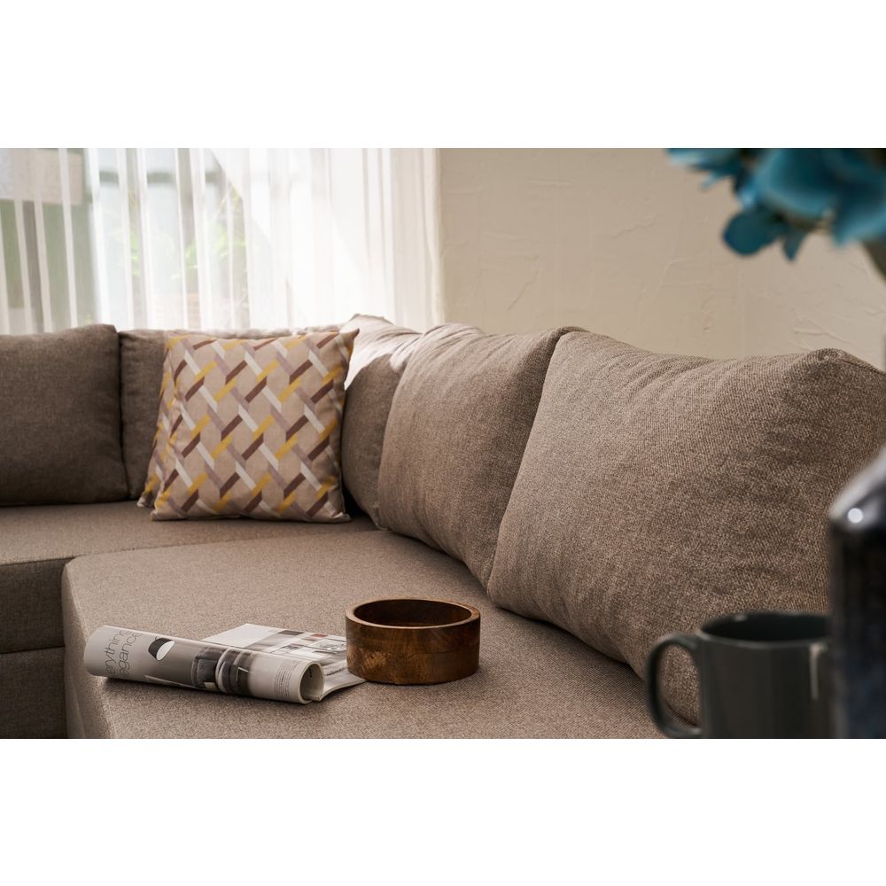 Aly Arzilla Lijevi - Smeđi Kutni Sofa-Krevet slika 6