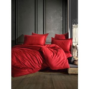 L'essential Maison Austin - Crveni satenski set duplog pokrivača za jorgan