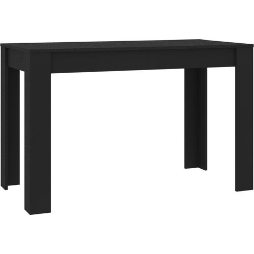 Blagovaonski stol crni 120 x 60 x 76 cm od iverice slika 19