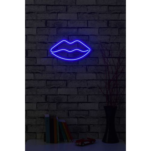 Wallity Ukrasna plastična LED rasvjeta, Lips - Blue slika 3
