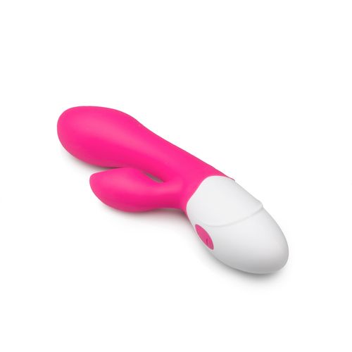 Silikonski G-spot Rabbit Vibrator - Roza/Bijeli slika 4