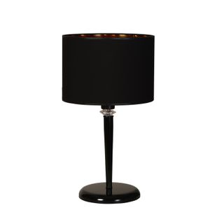 Maya Siyah Masa Lambası Siyaha-Bakır Abajurlu Black Table Lamp