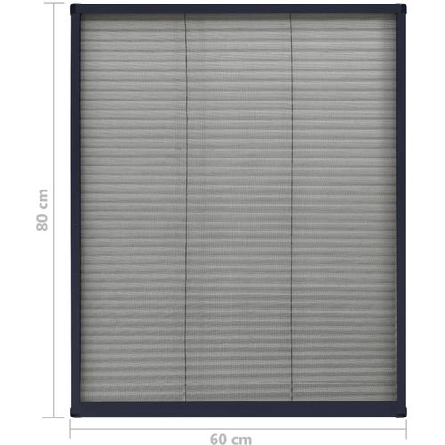 Zaslon protiv insekata za prozore antracit aluminijski 60x80 cm slika 7