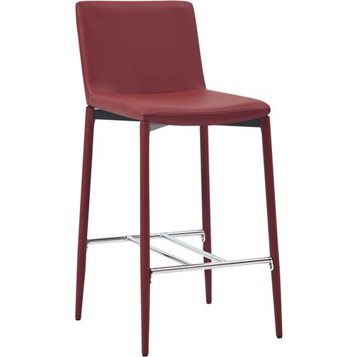 Barski stolci od umjetne kože 4 kom crvena boja vina slika 2