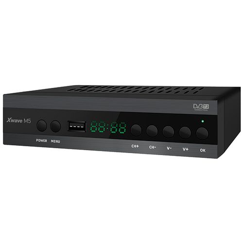 Xwave M5 DVB-T2 Set Top Box,LED,scart,HDMI,RF in-out,USB,media player,metalno kućište slika 2