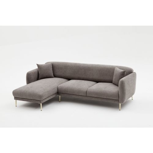 Atelier Del Sofa Kutna garnitura na razvlačenje, Sivo Zlato, Simena Left - Grey slika 9