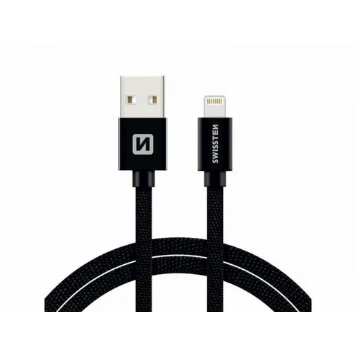 Swissten kabl USB/Lightning 1,0m crna slika 1