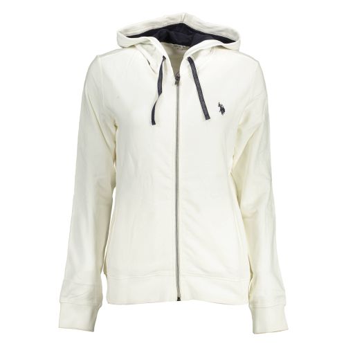 US POLO SWEATSHIRT WITH ZIP WOMAN WHITE slika 1