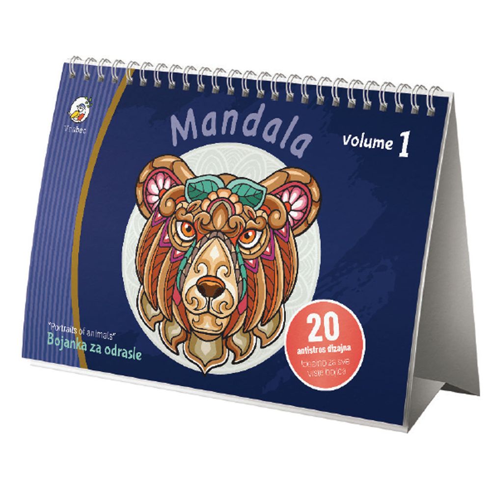 Bojanka Tavolo, Portraits of animals vol.1, mandala, Vrabac slika 1