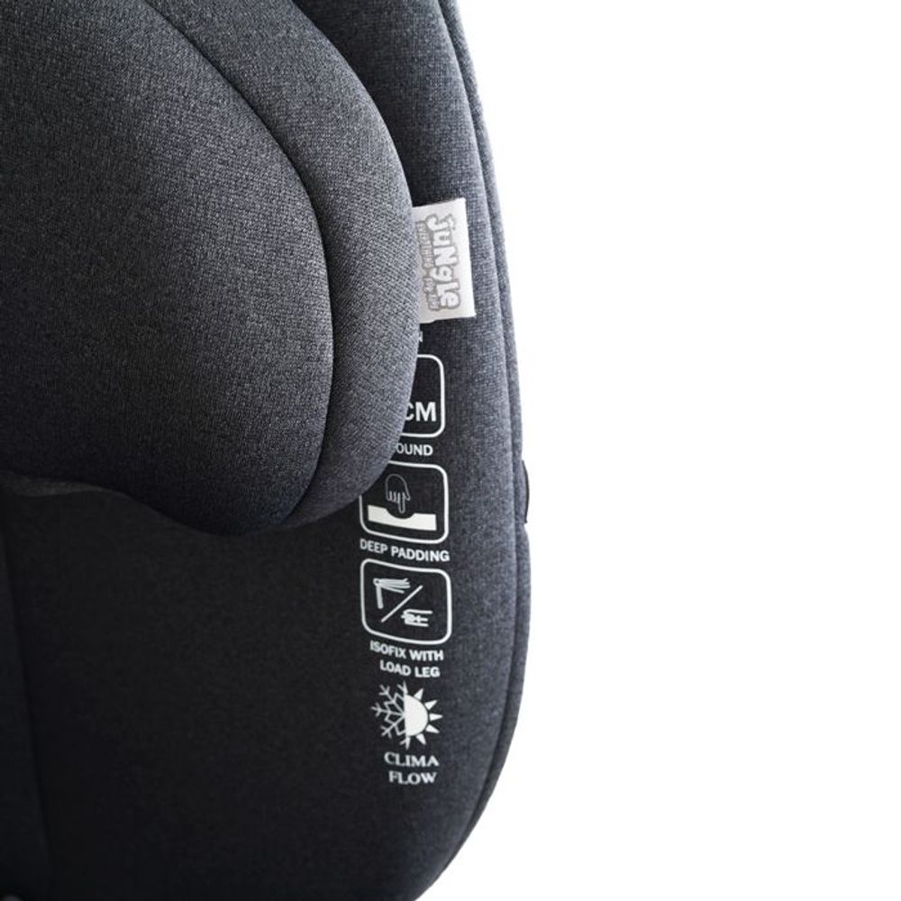 Jungle Rotirajuća autosjedalica JET 360° i-Size Isofix, Crna slika 13