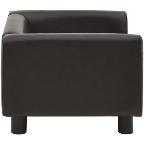 Sofa za pse smeđa 60 x 43 x 30 cm od pliša i umjetne kože slika 21