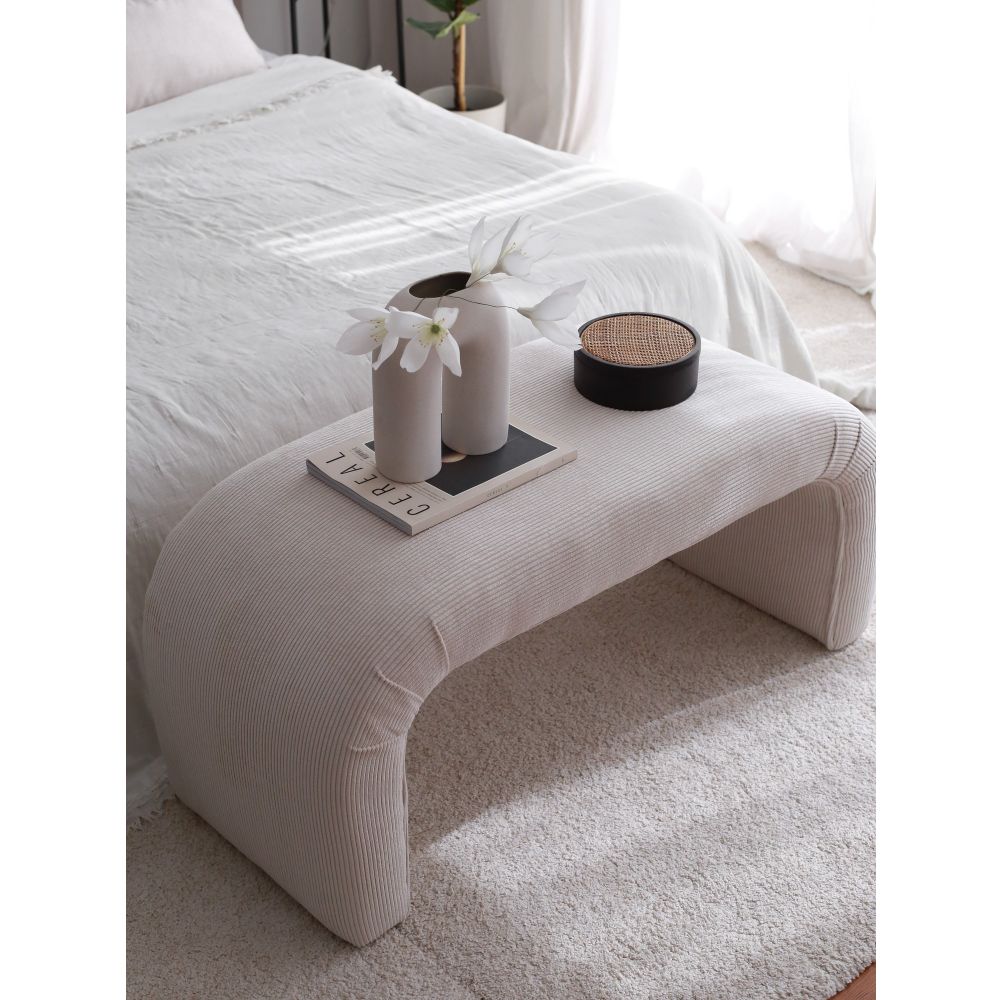Nu Bench Fitilli - Bijeli Pouf slika 6