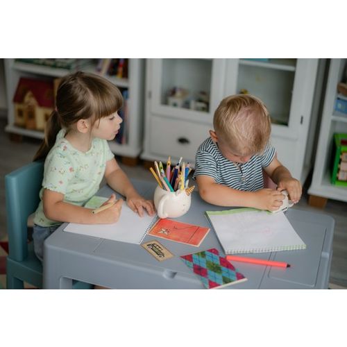 Tega Baby Set dječjeg namještaja (stol, 2 stolice) Teggi Multifun Graphite/Mustard slika 4