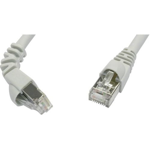 Telegärtner L00000A0192 RJ45 mrežni kabel, Patch kabel cat 6a S/FTP 1.00 m siva vatrostalan, sa zaštitom za nosić 1 St. slika 3