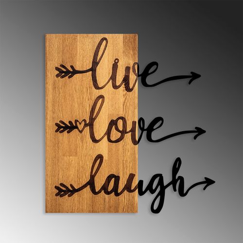 Wallity Ukrasni drveni zidni dodatak, Live Love Laugh - 369 slika 4