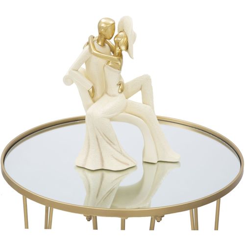 Mauro Ferretti Coffee table glam gold-ogledalo cm ø 50x58,5 slika 5