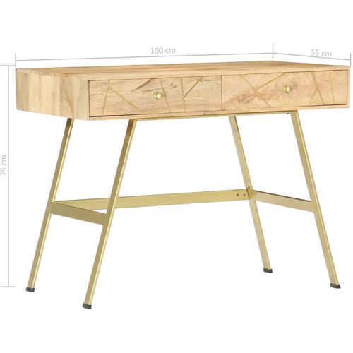 Pisaći stol s ladicama 100 x 55 x 75 cm od masivnog drva manga slika 6