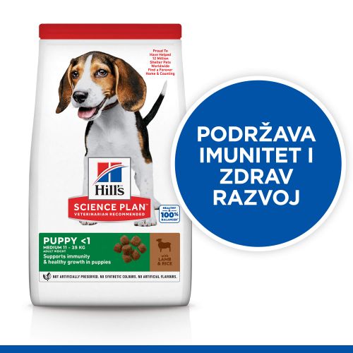 Hill's™ Science Plan™ Pas Puppy Medium s Janjetinom i Rižom, 2,5 kg slika 5