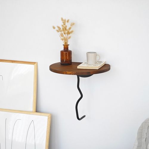 Leo - Chesnut, Black Chesnut
Black Wall Shelf slika 3