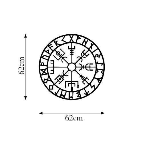 Wallity Metalna zidna dekoracija, Vegvisir 6 slika 5